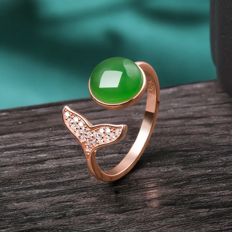 Oriental Jade Hetian Jade Rings Jasper Women's-5