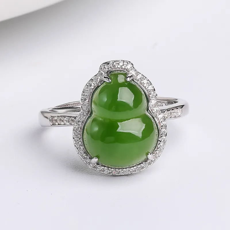 Oriental Jade Hetian Jade Rings Jasper Women's-3