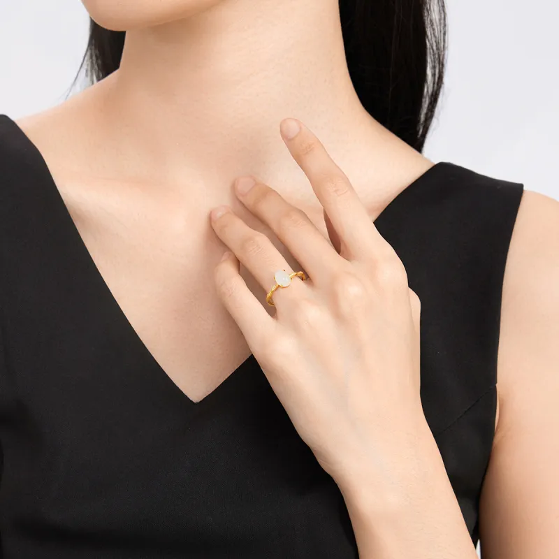 Oriental Jade Rings Pale Greenish White Jade Women's-6