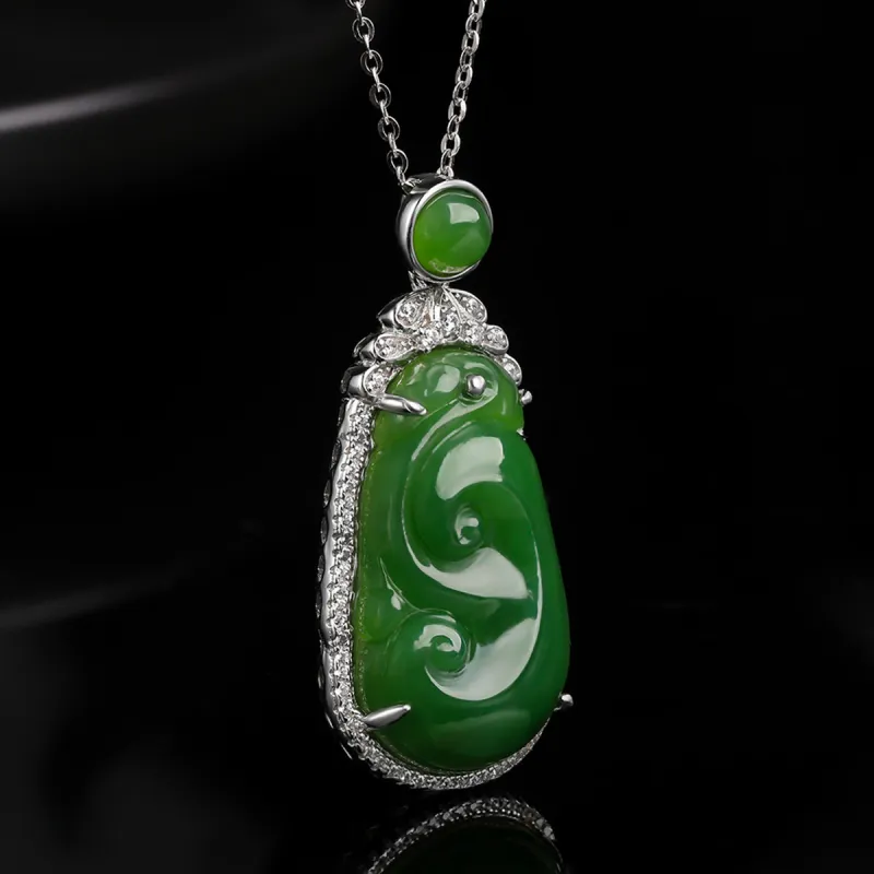 Oriental Jade Hetian Jade Necklaces Jasper Women's-3