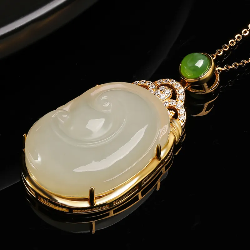Oriental Jade Hetian Jade Necklaces White Jade Women's-5