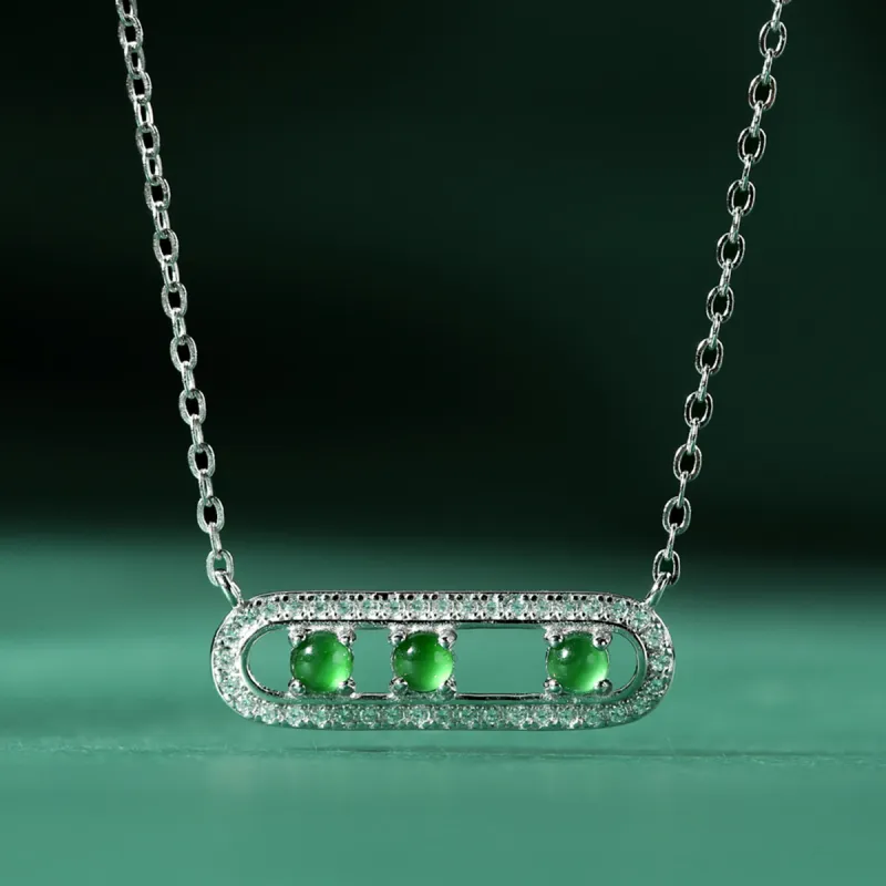 Oriental Jade Ice Glutinous Jadeite Necklaces Women's-3