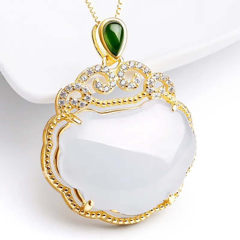 Oriental Jade Pendants White Jade Women's-1