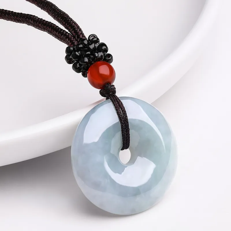 Oriental Jade Glutinous Jade Natural Jadeite Necklace Unisex-3