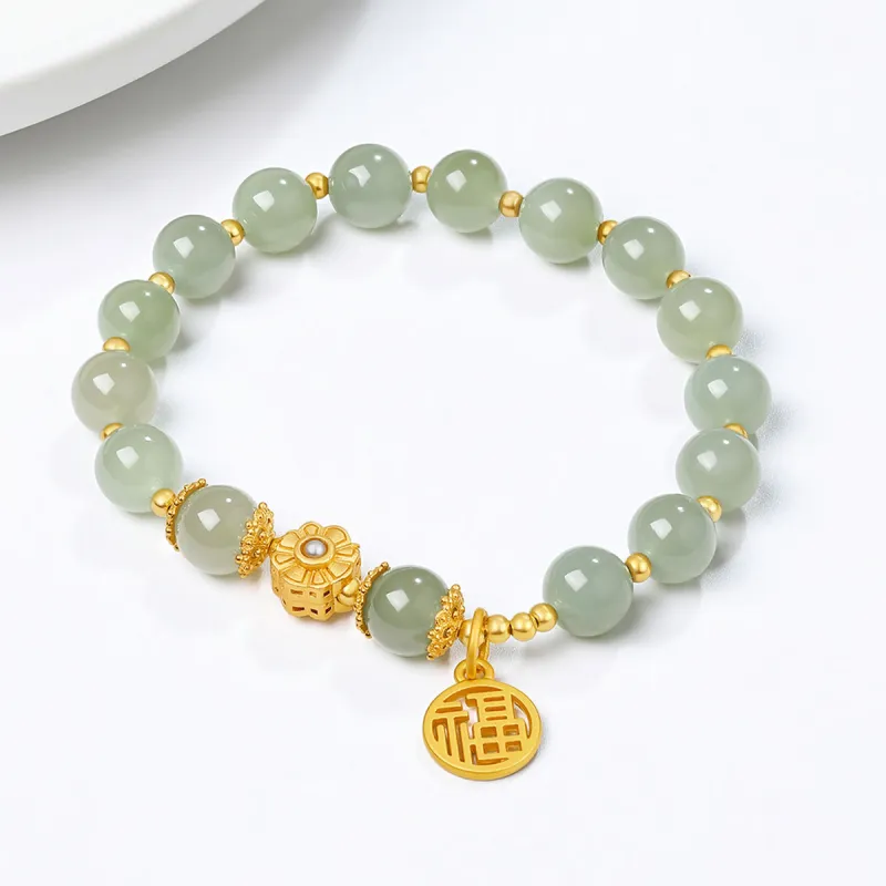 Oriental Jade Hetian Jade Bracelets Pale Greenish White Jade Women's-5