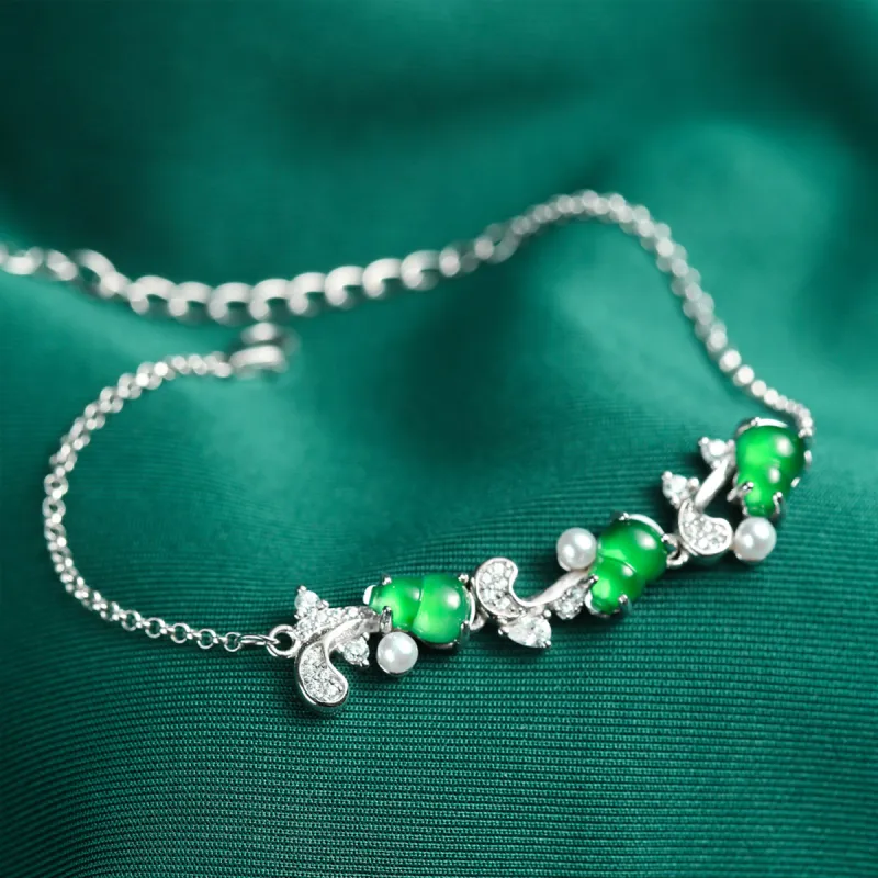 Oriental Jade Ice Glutinous Bracelets Women's-4