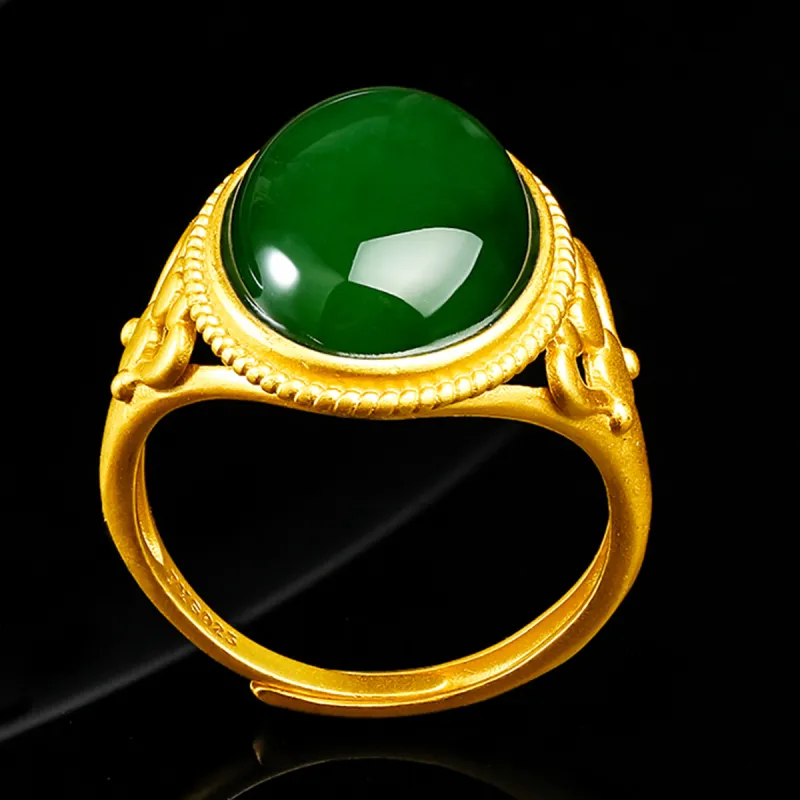 Oriental Jade Hetian Jade Rings Jasper Women's-5