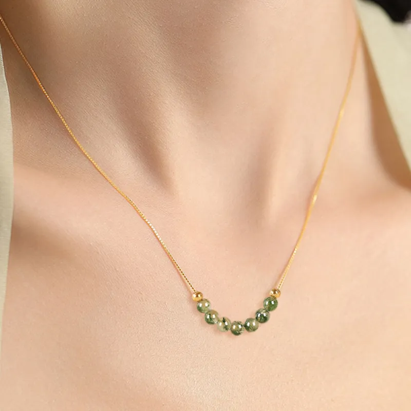 Oriental Jade Agate Necklaces Women's-6