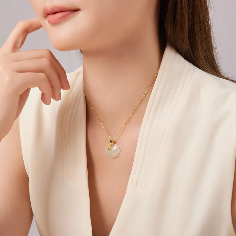 Oriental Jade Necklaces White Jade Women's-7