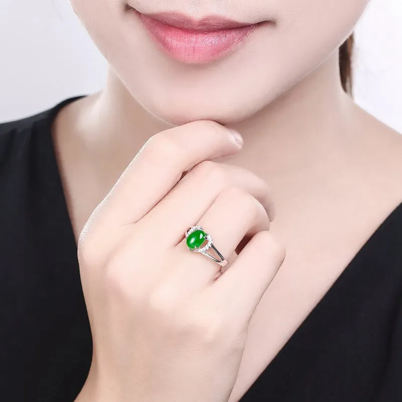 Oriental Jade Hetian Jade Rings Jasper Women's-1