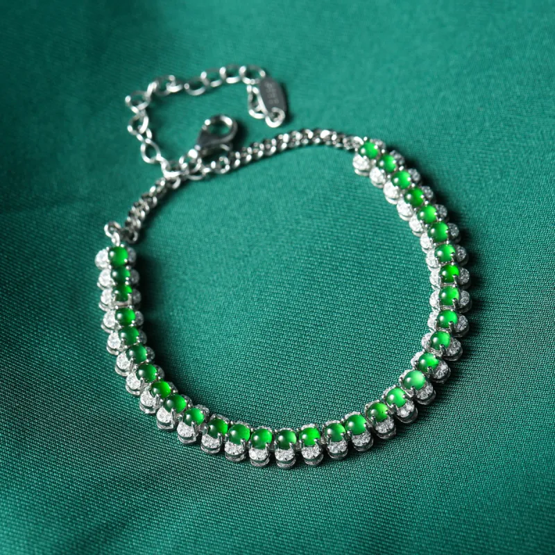 Oriental Jade Ice Type Bracelets Women's-4