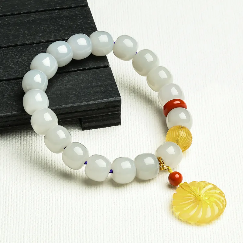 Oriental Jade Hetian Jade Bracelets Pale Greenish White Jade Women's-4