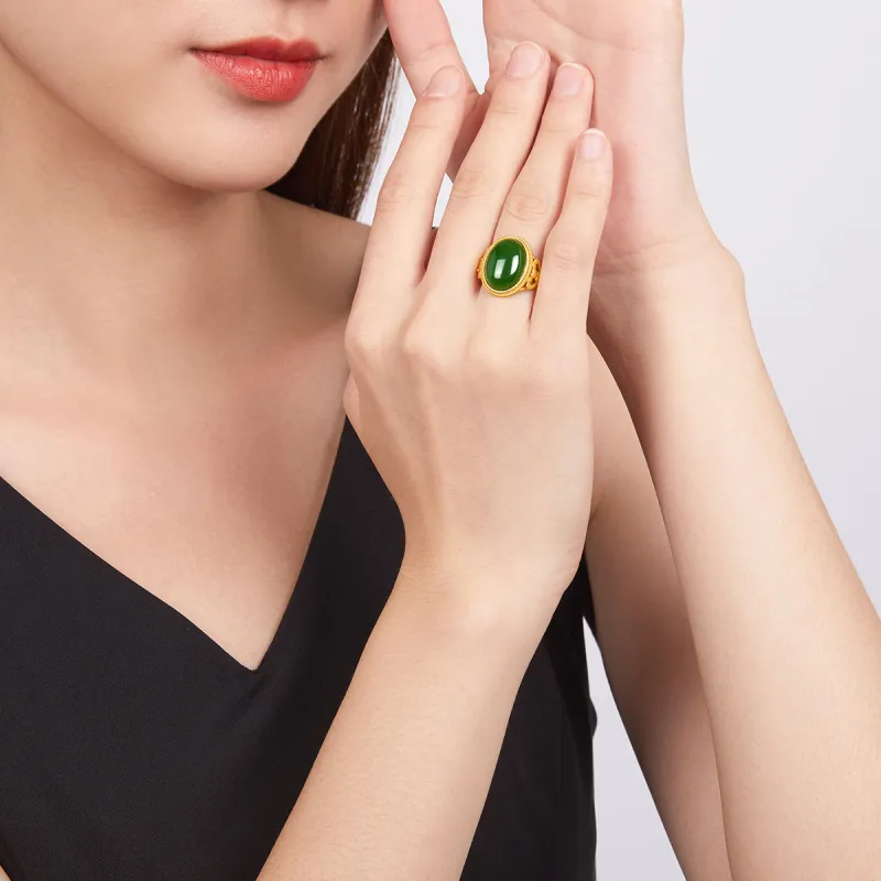 Oriental Jade Hetian Jade Rings Jasper Women's-3
