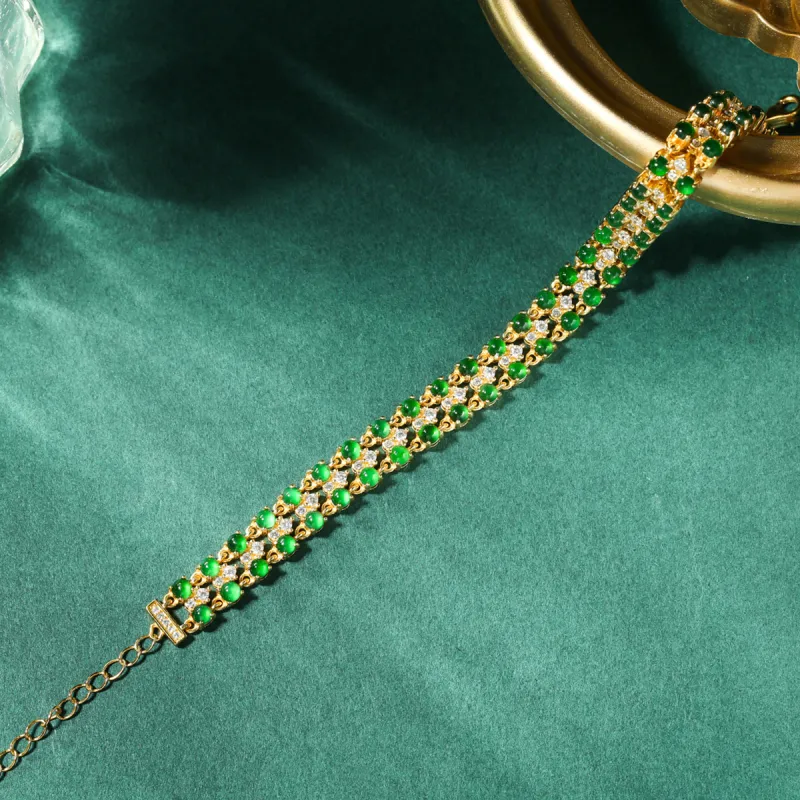 Oriental Jade Ice Type Bracelets Women's-5