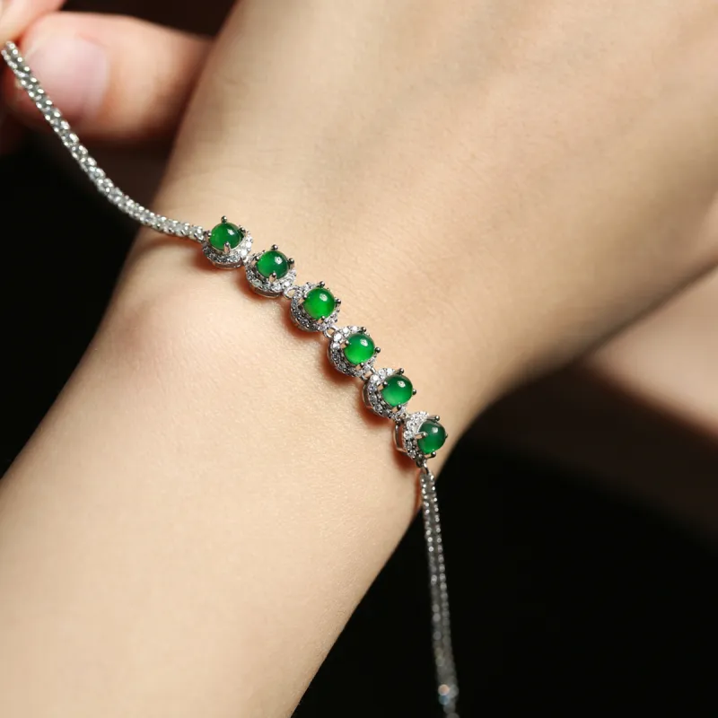 Oriental Jade Ice Type Jadeite Bracelets Women's-1