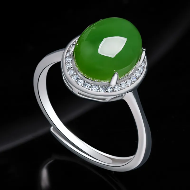 Oriental Jade Hetian Jade Rings Jasper Women's-3