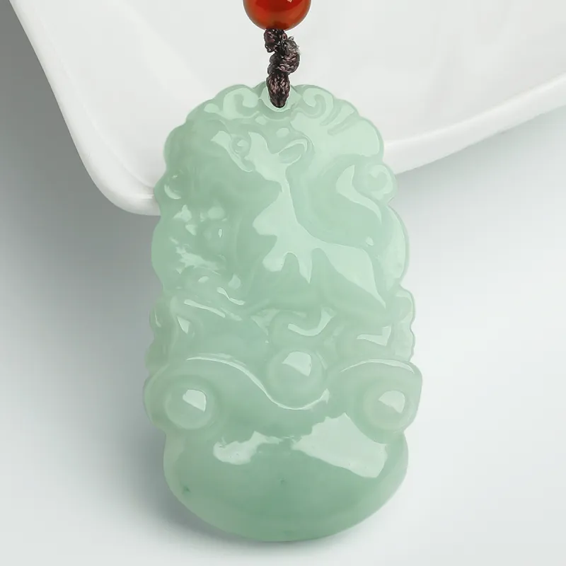 Oriental Jade Glutinous Jade Jadeite Necklaces Unisex-54