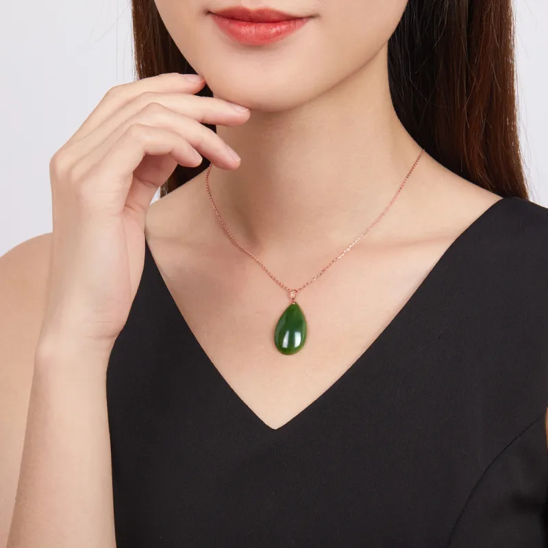 Oriental Jade Hetian Jade Necklaces Jasper Women's-3