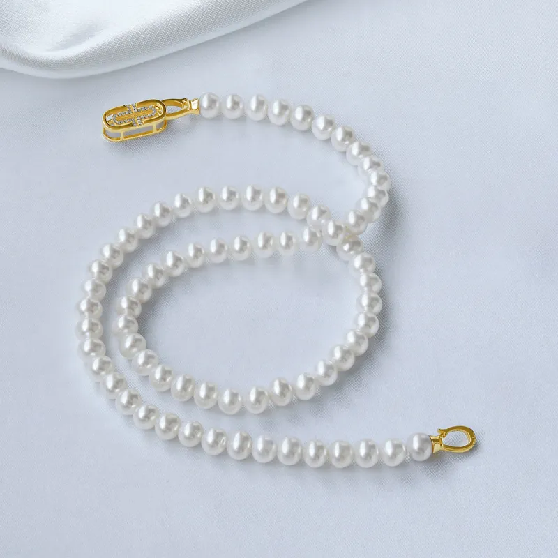 Oriental Jade Freshwater Pearl Necklaces Women's-2
