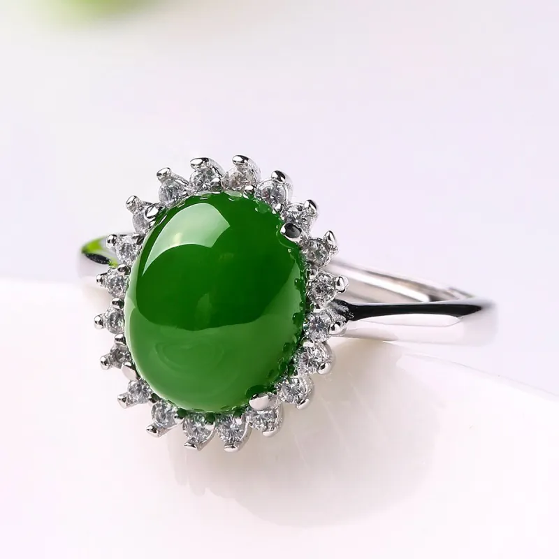 Oriental Jade Hetian Jade Rings Jasper Women's-3