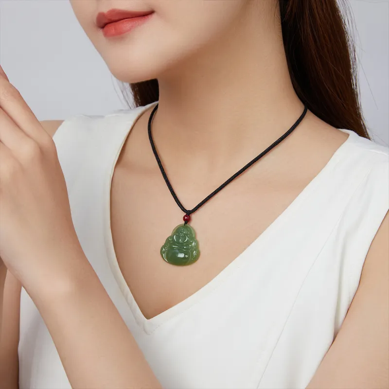 Oriental Jade Hetian Jade Necklaces Green Jade Women's-2