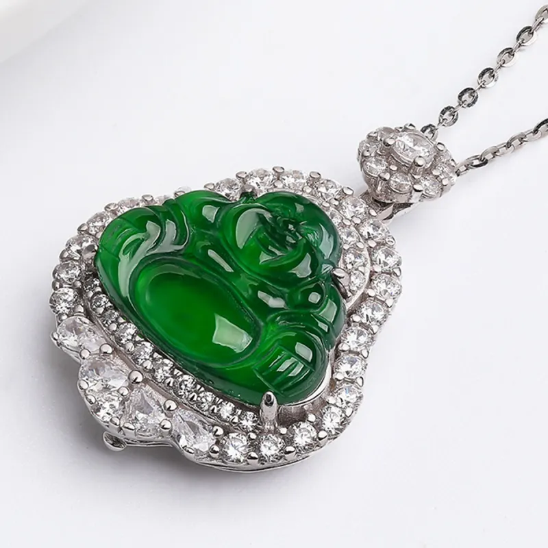 Oriental Jade Ice Type Jadeite Necklaces Women's-1
