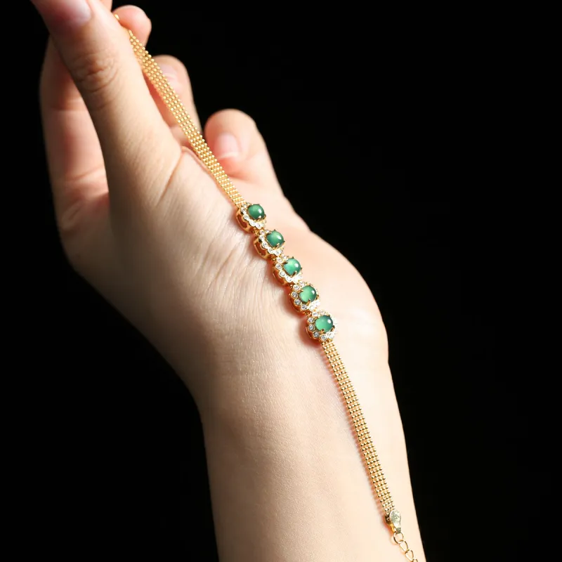 Oriental Jade Ice Type Jadeite Bracelets Women's-3