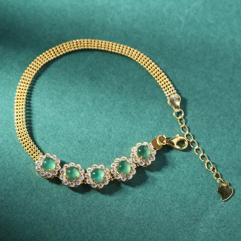 Oriental Jade Ice Type Jadeite Bracelets Women's-6