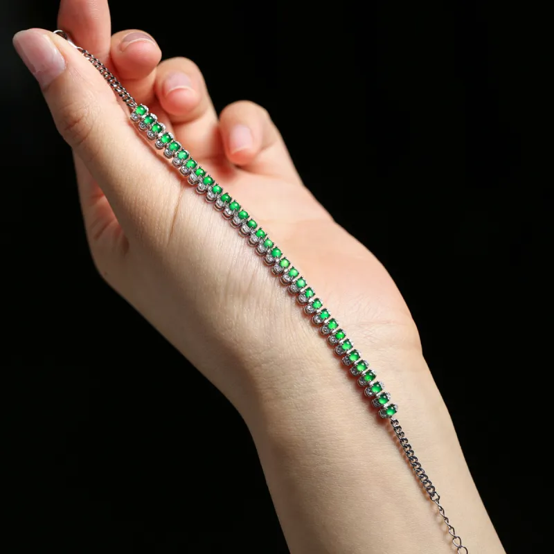 Oriental Jade Ice Type Bracelets Women's-2