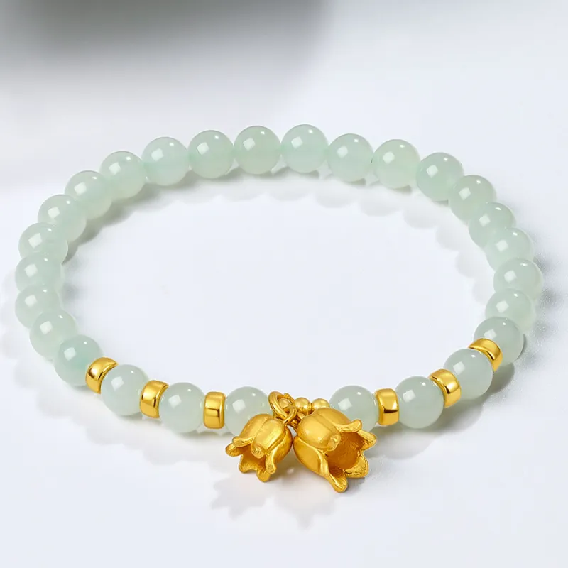 Oriental Jade Bracelets Pale Greenish White Jade Women's-5