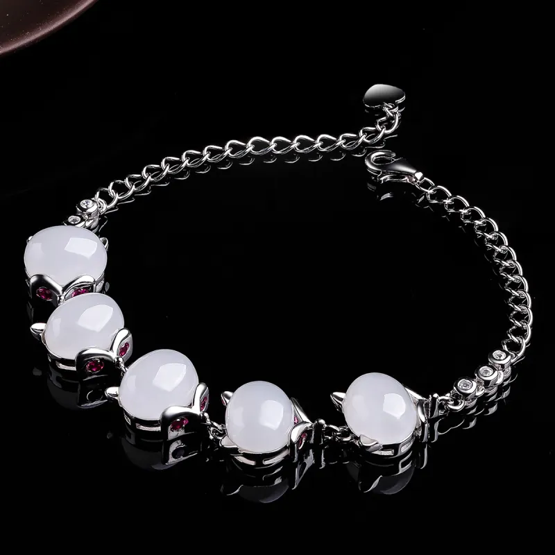 Oriental Jade Bracelets White Jade Women's-3
