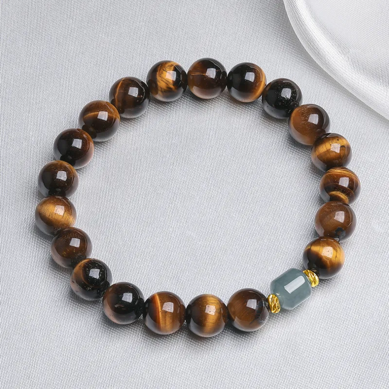 Oriental Jade Processing Tiger's Eye Stone Bracelets Unisex-5