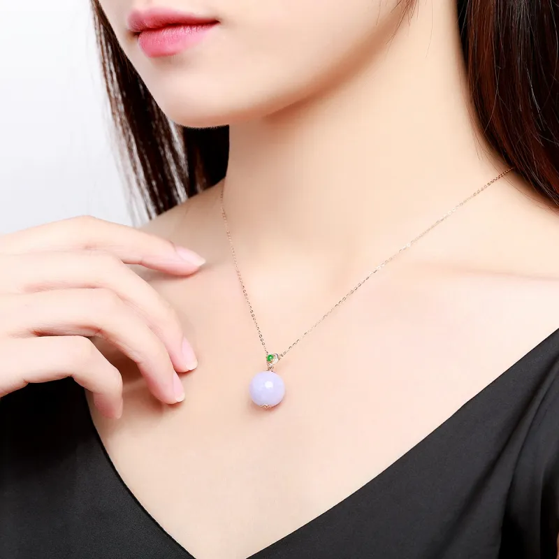 Oriental Jade Ice Glutinous Jadeite Necklaces Women's-2