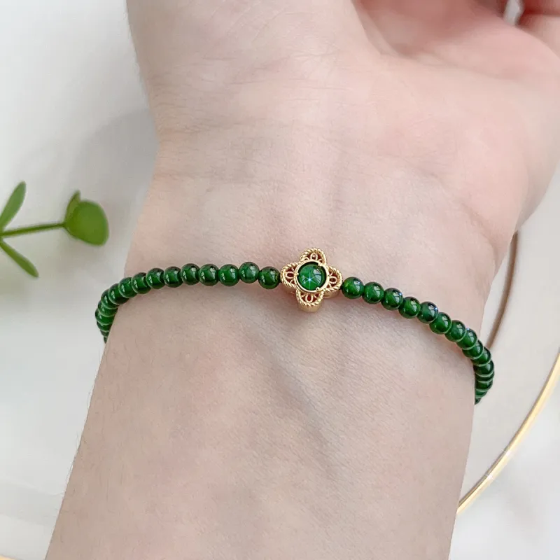 Oriental Jade Ice Type Jadeite Bracelets Women's-4
