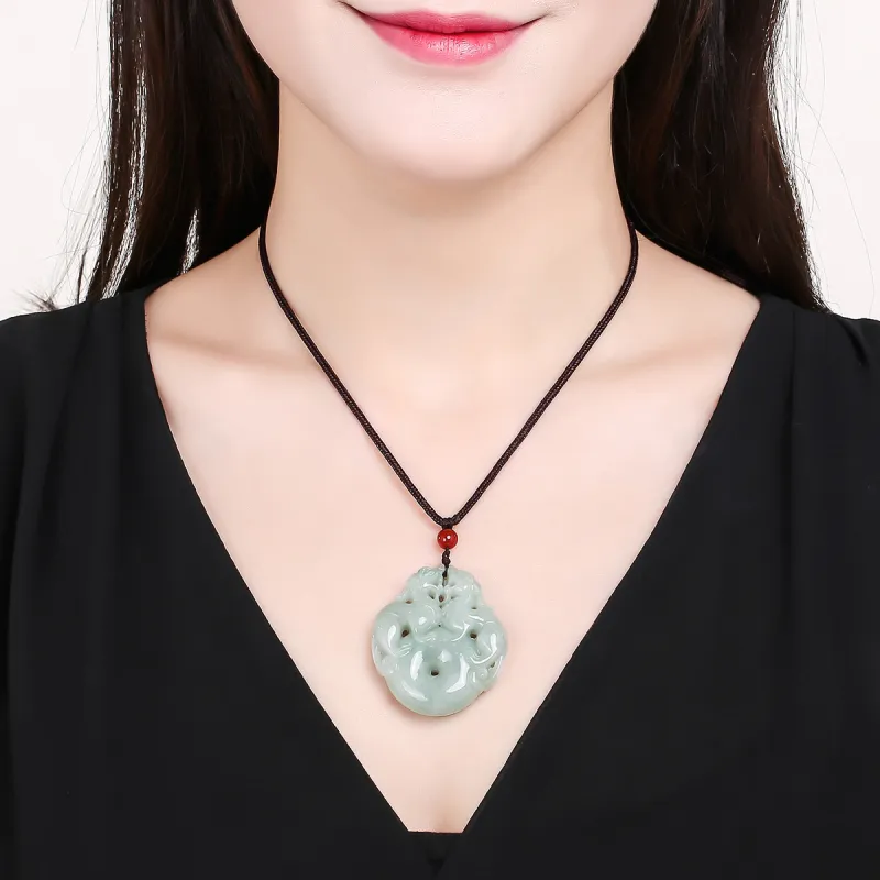 Oriental Jade Glutinous Jade Necklaces Unisex-4