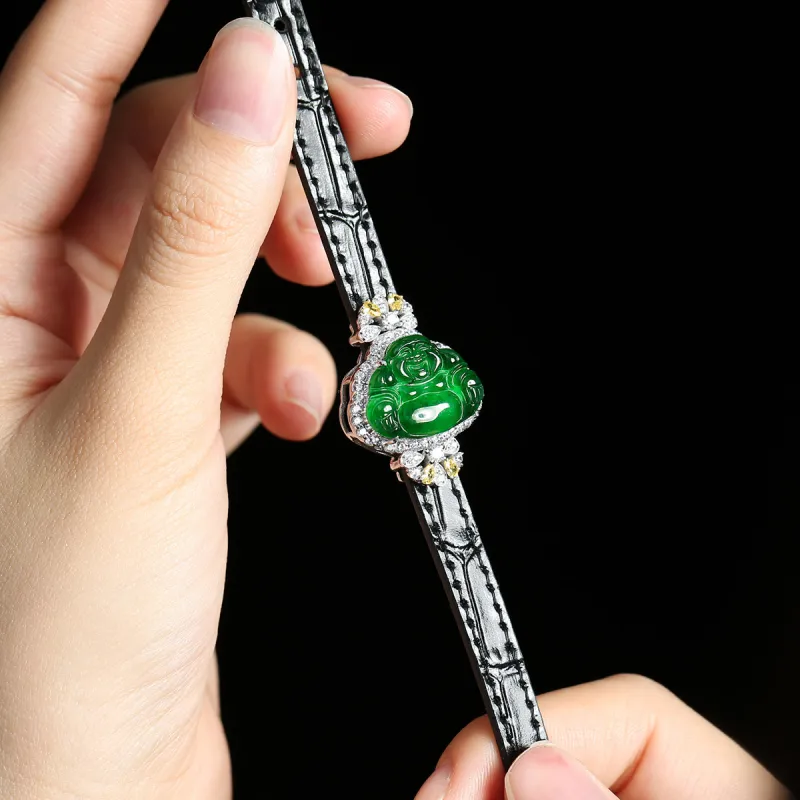 Oriental Jade Ice Glutinous Jadeite Bracelets Unisex-5