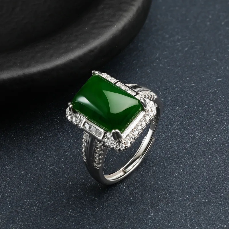 Oriental Jade Hetian Jade Rings Jasper Women's-4