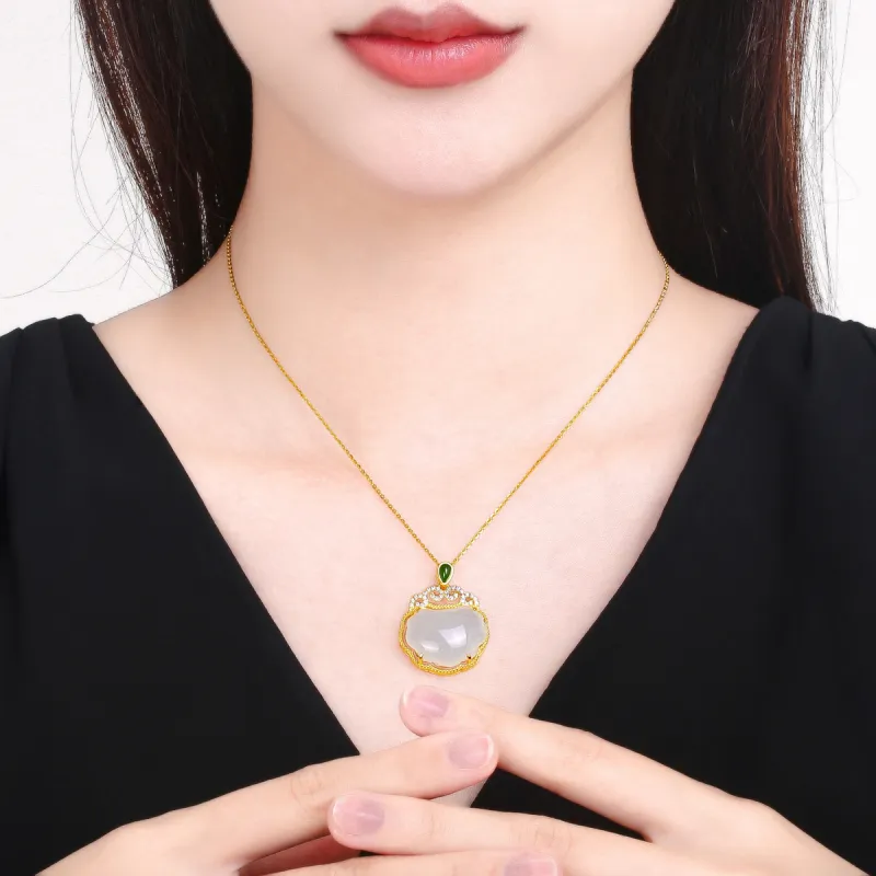 Oriental Jade Pendants White Jade Women's-2