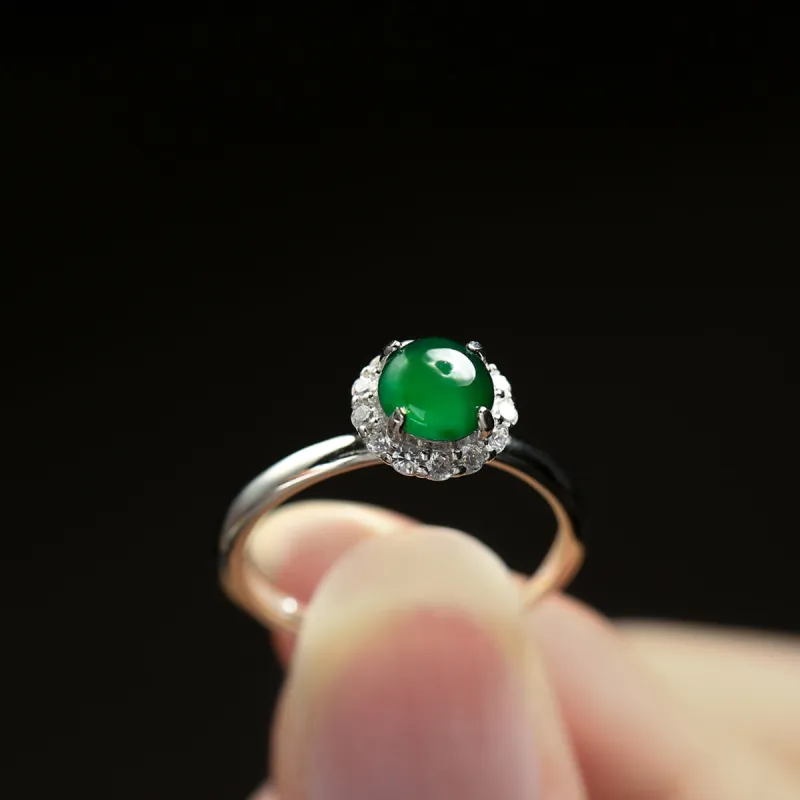 Oriental Jade Ice Glutinous Rings Women's-5