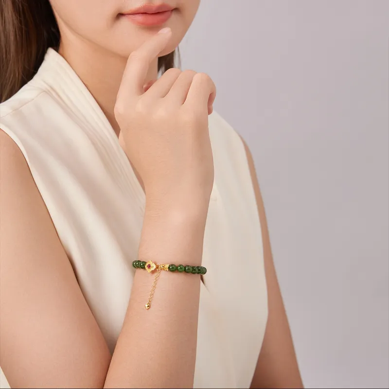 Oriental Jade Bracelets Jasper Women's-5