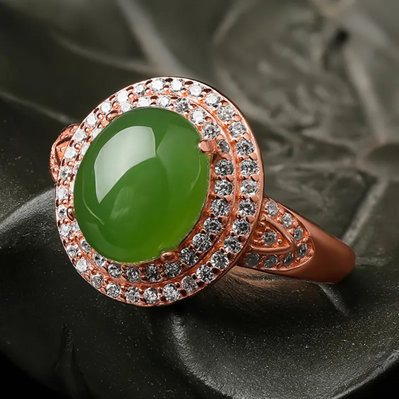 Oriental Jade Hetian Jade Rings Jasper Women's-6