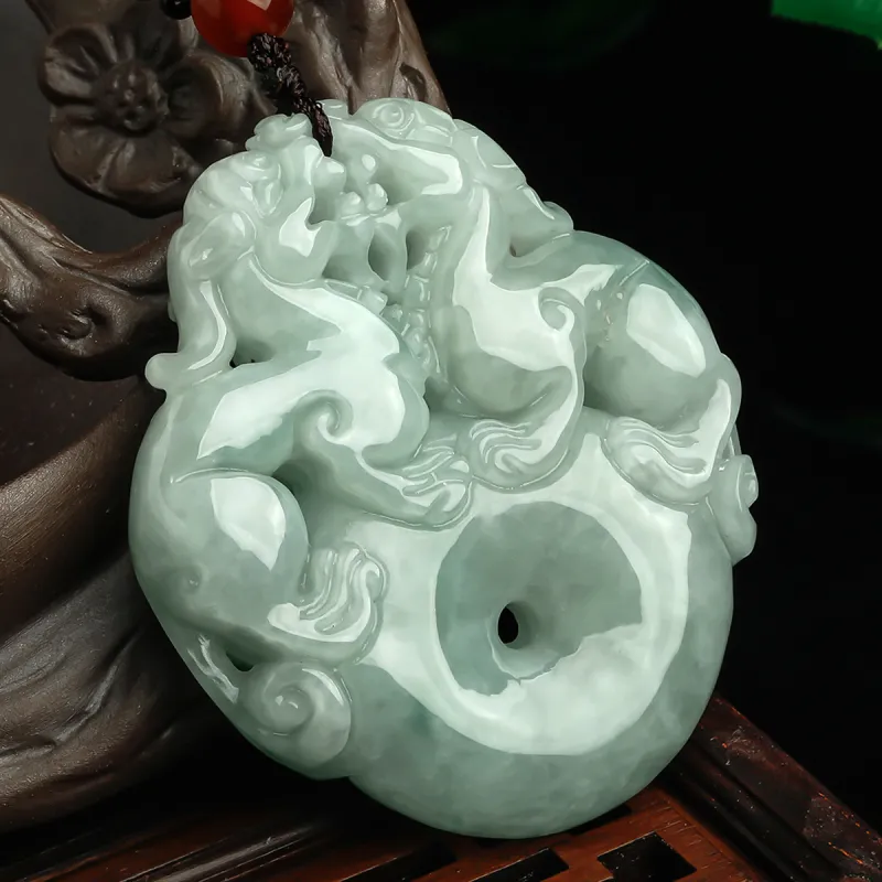 Oriental Jade Glutinous Jade Necklaces Unisex-5