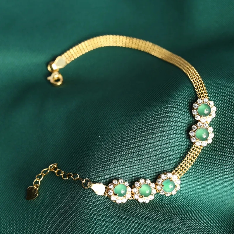 Oriental Jade Ice Type Jadeite Bracelets Women's-5