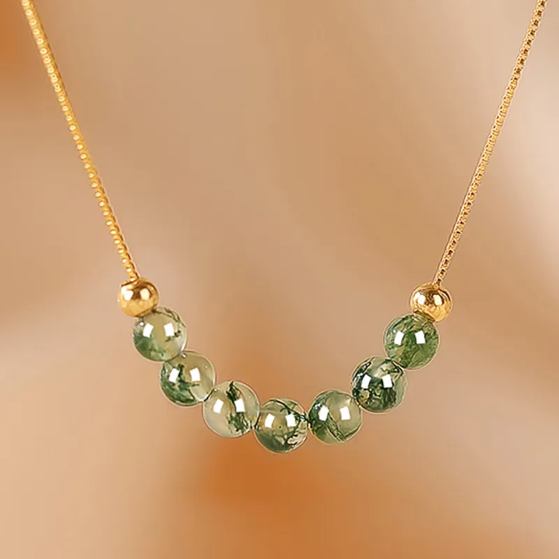 Oriental Jade Agate Necklaces Women's-3