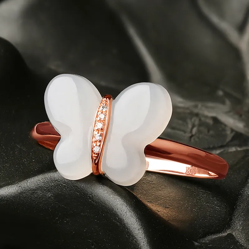 Oriental Jade Rings White Jade Women's-5
