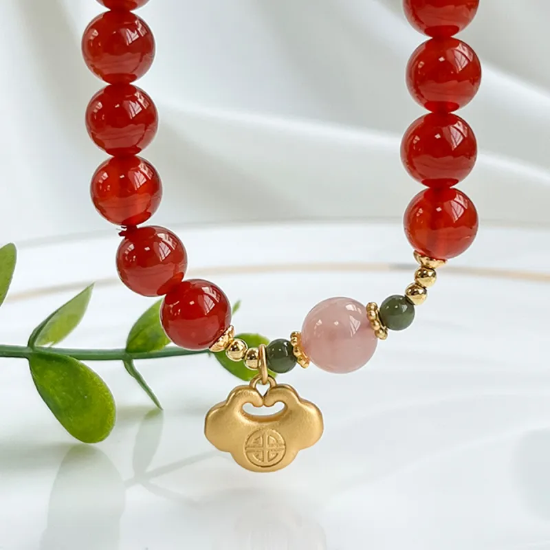 Oriental Jade Agate Bracelets Women's-6