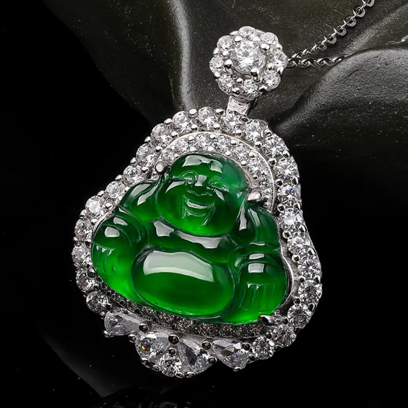 Oriental Jade Ice Type Jadeite Necklaces Women's-4