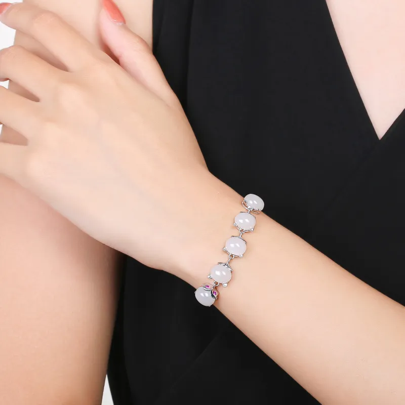 Oriental Jade Bracelets White Jade Women's-2