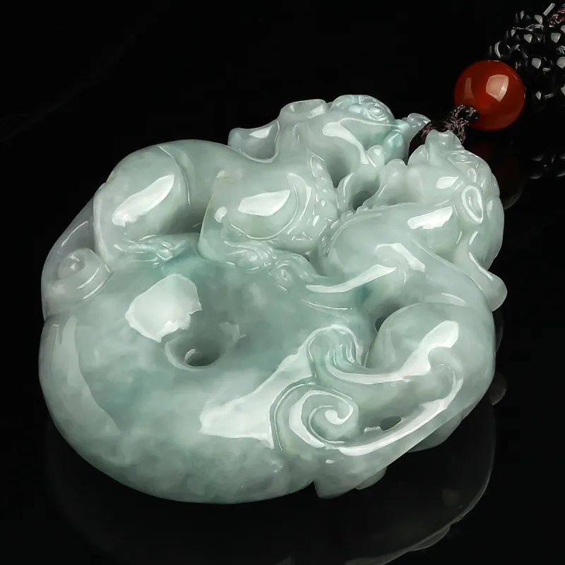 Oriental Jade Glutinous Jade Necklaces Unisex-6