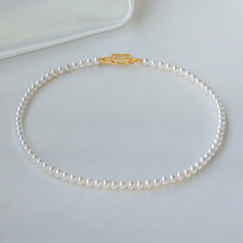 Oriental Jade Freshwater Pearl Necklaces Women's-1